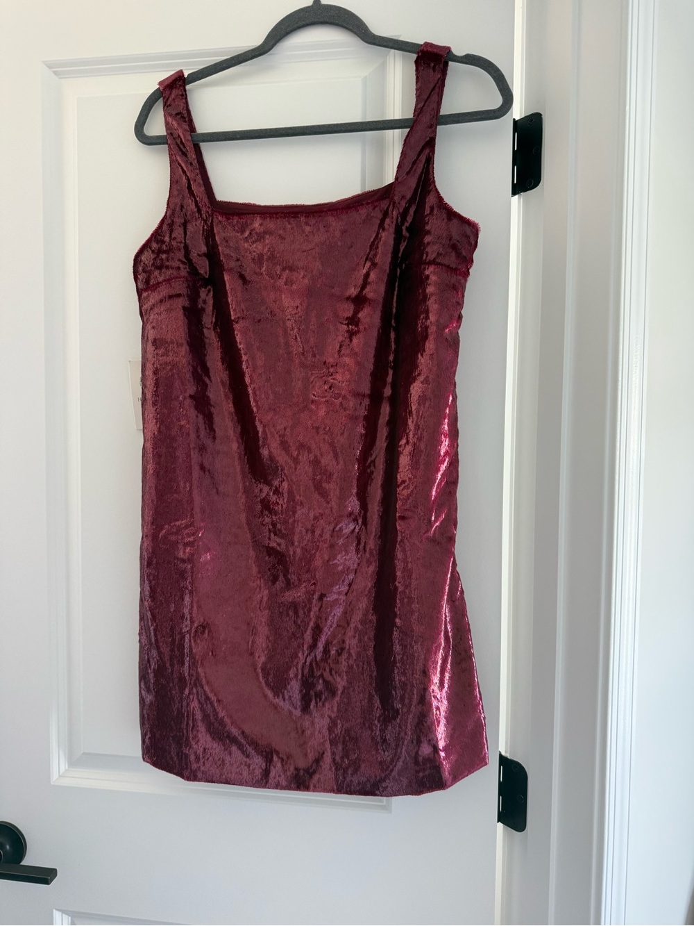 Velvet Slip Dress in Deep Wine